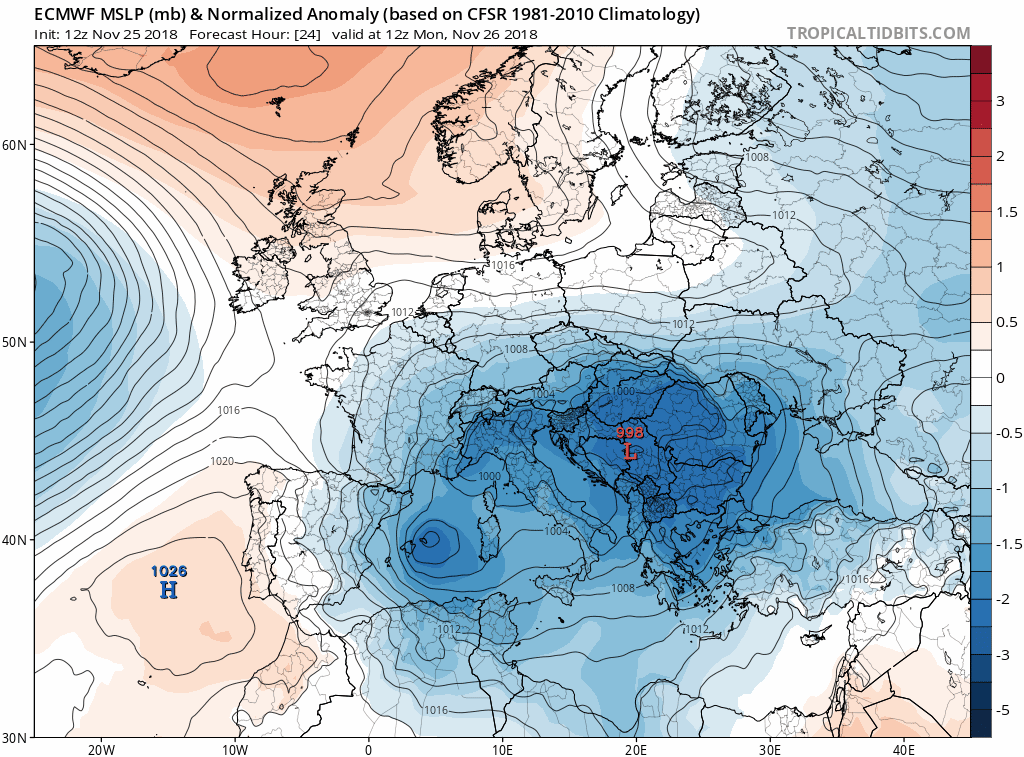Modelos de centros de presión en Superficie. Meteosojuela