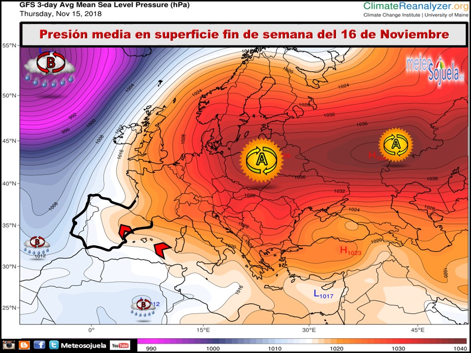 Modelos de presión media en Superficie. Meteosojuela