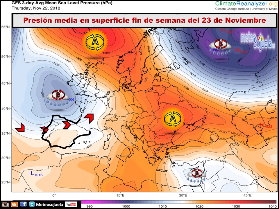 Modelos de presión media en Superficie. Meteosojuela