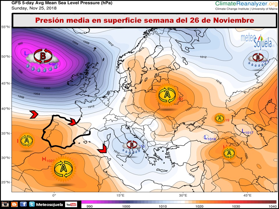 Modelos de presión media en Superficie. Meteosojuela
