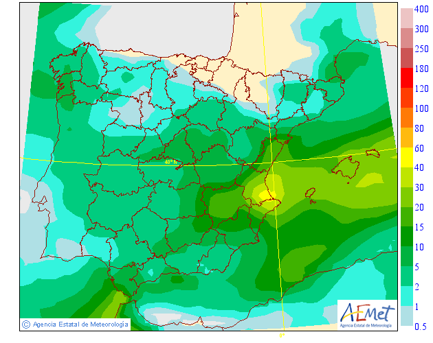Precipitación Media AEMET. Meteosojuela La Rioja 19