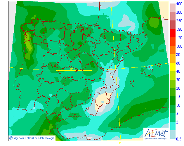 Precipitación Media AEMET. Meteosojuela La Rioja 20