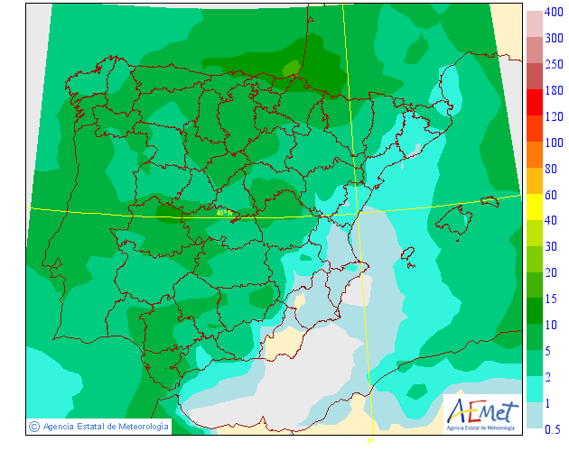Precipitación Media AEMET. Meteosojuela La Rioja.25