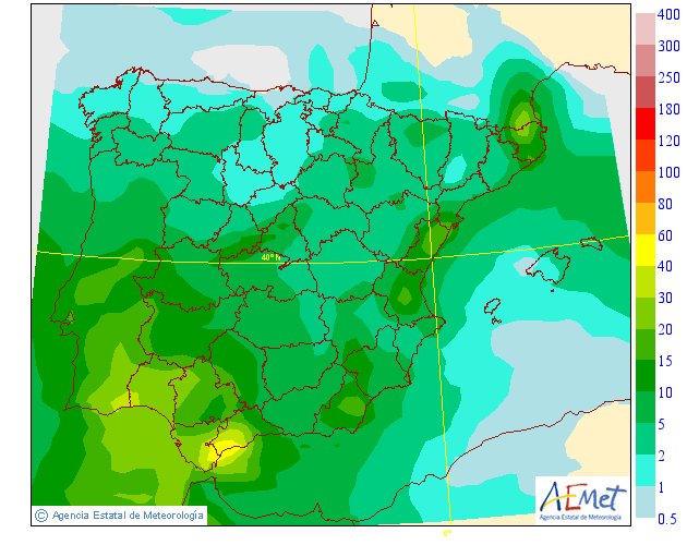 Precipitación Media AEMET. Meteosojuela.