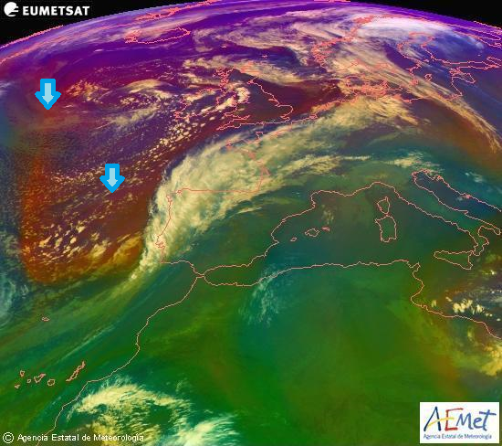 Vaguada de aire frío Meteosat. Meteosojuela