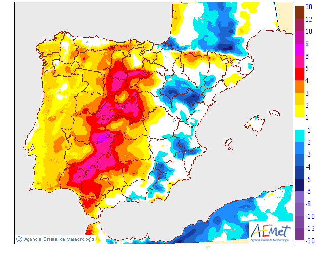 Variación temperaturas máximas AEMET. Meteosojuela La Rioja 13