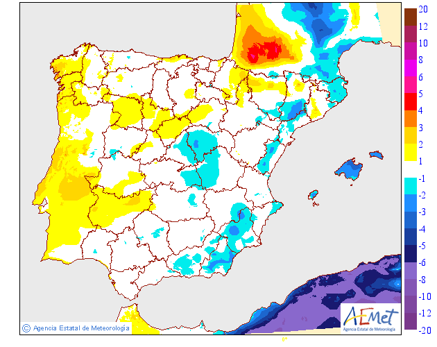 Variación temperaturas máximas AEMET. Meteosojuela La Rioja 24