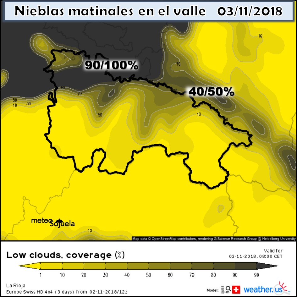 Modelos de predicción de nieblas. Weatherus. Meteosojuela