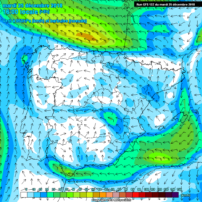 Animación Vientos en Superficie. Meteosojuela La Rioja