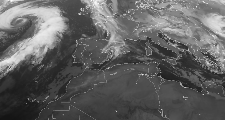 Animación imágenes satélite frentes atlánticos