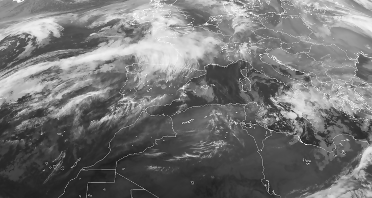 Animación paso de frentes imágenes de satélite