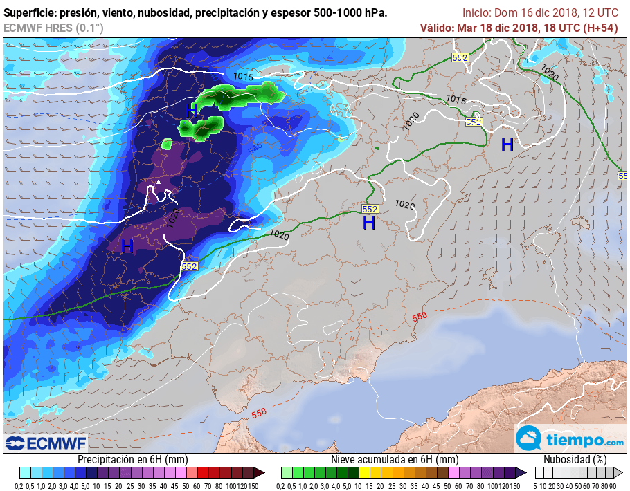 Frente ecmwf Meteosojuela Jose Calvo
