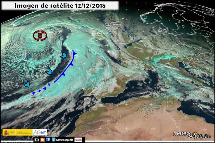 Imagén de satélite frente Atlántico Imagén de satélite frente Atlántico