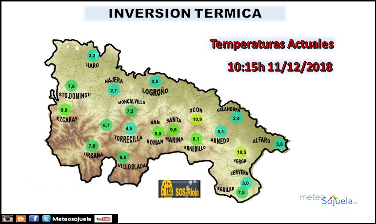 Inversión térmica La Rioja Meteosojuela