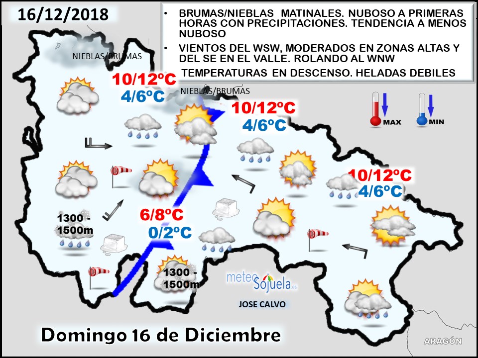Mapa tiempo La Rioja. Meteosojuela