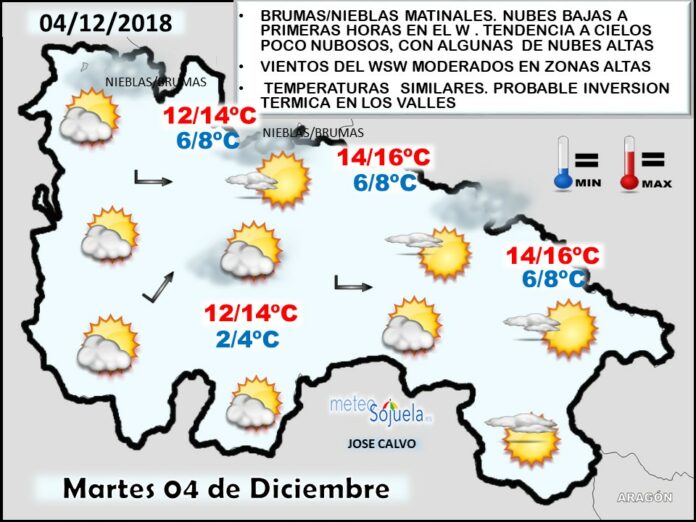 Mapa tiempo La Rioja. Meteosojuela Mapa tiempo La Rioja. Meteosojuela