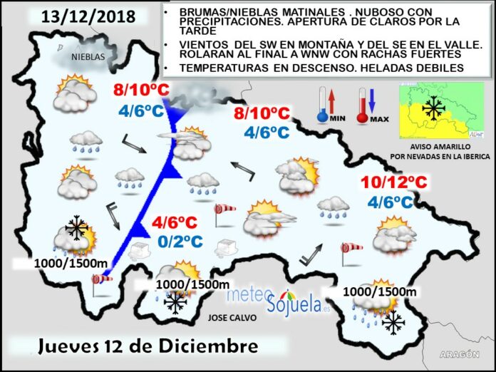 Mapa tiempo La Rioja. Meteosojuela Mapa tiempo La Rioja. Meteosojuela