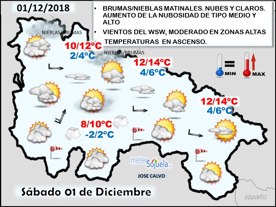 Mapa tiempo La Rioja. Meteosojuela