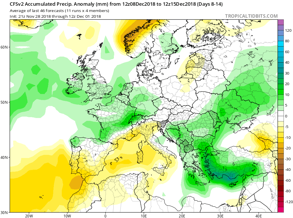 Modelos Anomalías de Precipitación CFS. Meteosojuela La Rioja