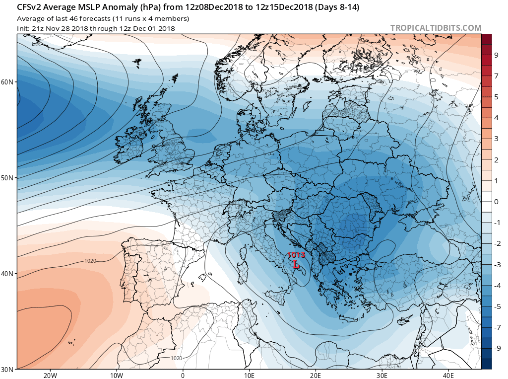Modelos Centros de Presión en Superficie CFS. Meteosojuela La Rioja