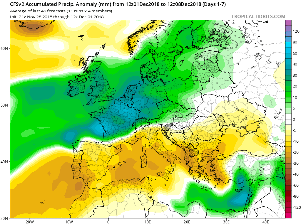 Modelos Precipitación acumulada CFS Meteosojuela La Rioja