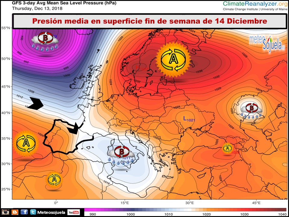 Modelos de presión media en Superficie. Meteosojuela