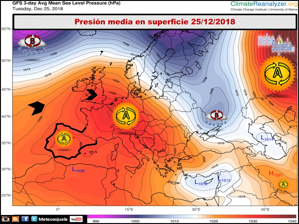 Modelos de presión media en Superficie. Meteosojuela