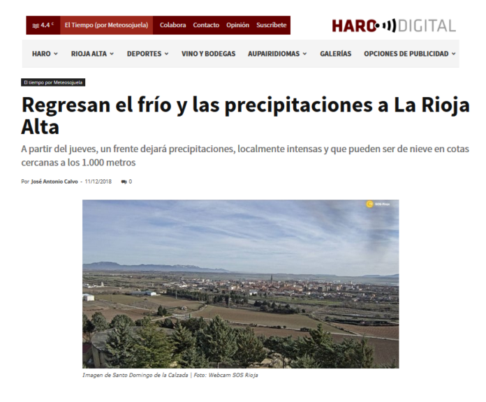 Portada Harodigital.com Meteosojuela 15. La Rioja