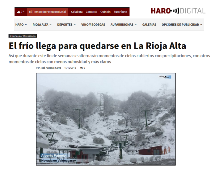 Portada Harodigital.com Meteosojuela 1512. La Rioja Portada Harodigital.com Meteosojuela 1512. La Rioja