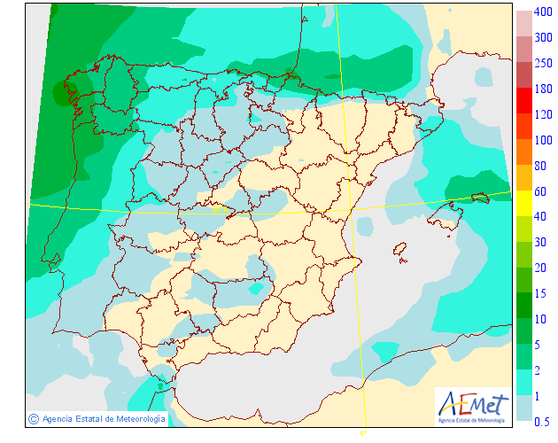Precipitación media AEMET. Meteosojuela La Rioja