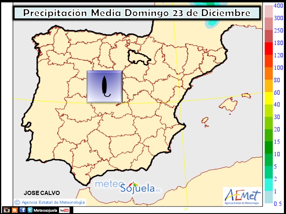 Precipitación media AEMET. Meteosojuela La Rioja
