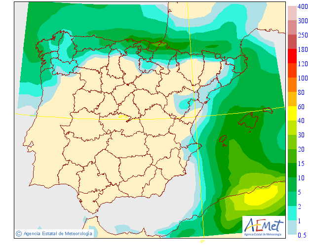 Precipitación media AEMET. Meteosojuela La Rioja