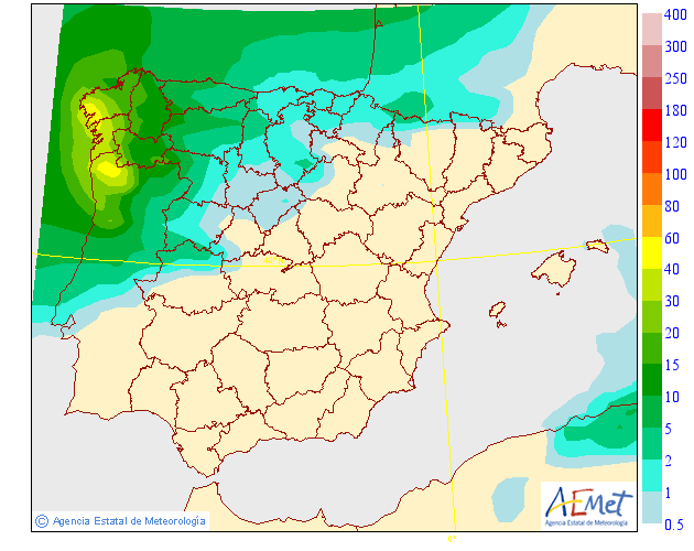 Precipitación media AEMET.15 Meteosojuela La Rioja