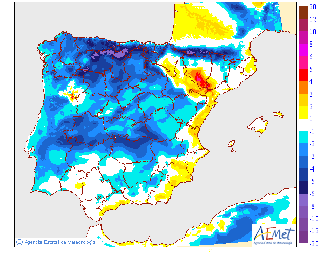 Variación de temperaturas máximas AEMET 12 . Meteosojuela Jose Calvo
