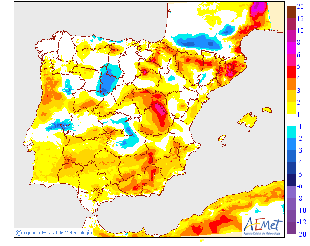 Variación temperaturas máximas AEMET. Meteosojuela La Rioja 22