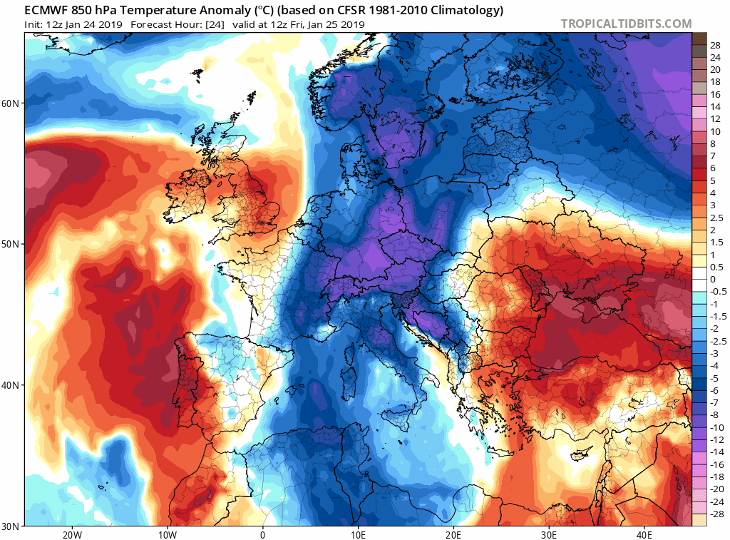 Animación Modelos de Altura de Geopotencial a 500hPa GFS Europa. Meteosojuela La Rioja