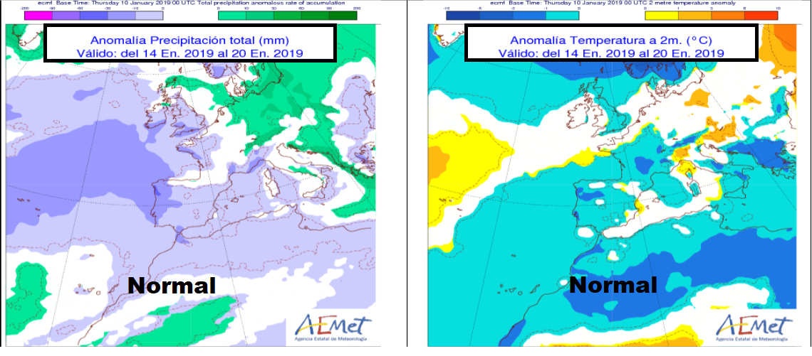 Anomalías de Temperatura y Preciìtación AEMET. Meteosojuela