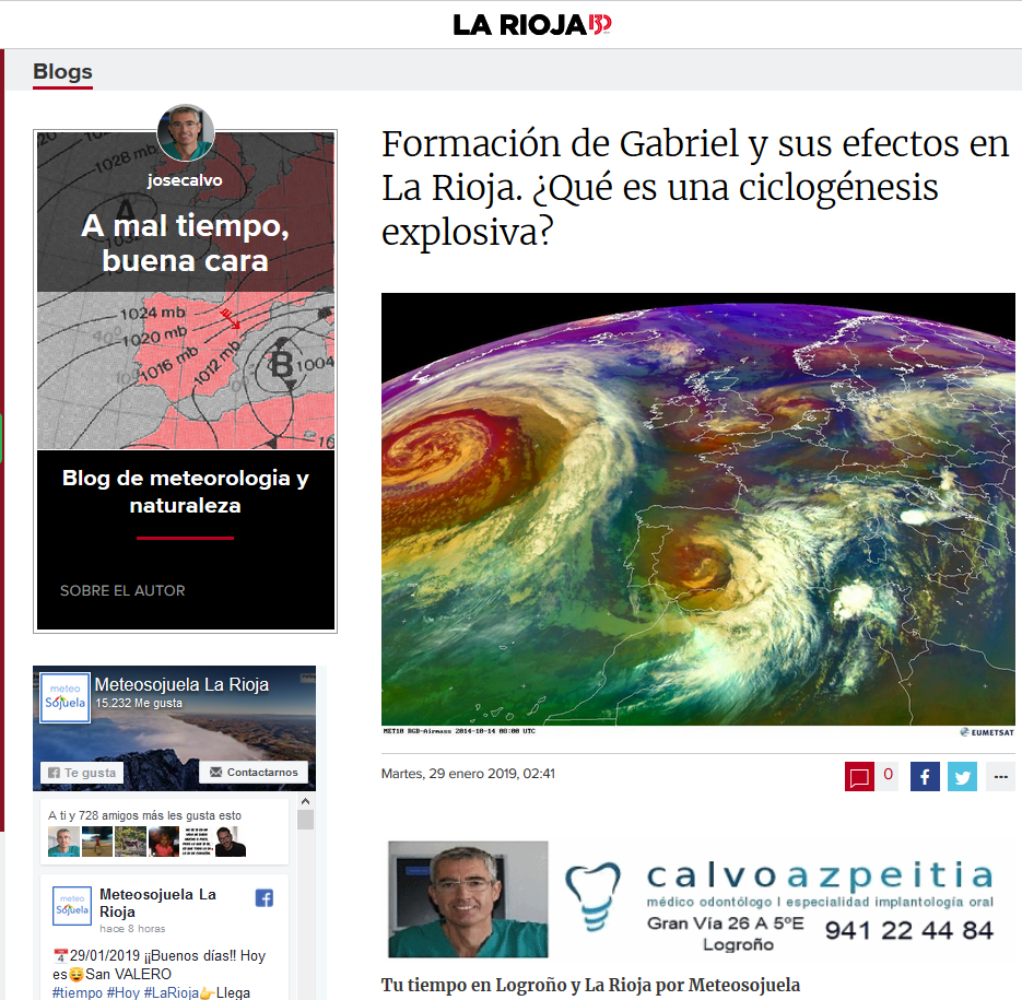 Artículo larioja.com.com sobre Gabriel Meteosojuela La Rioja Jose Calvo