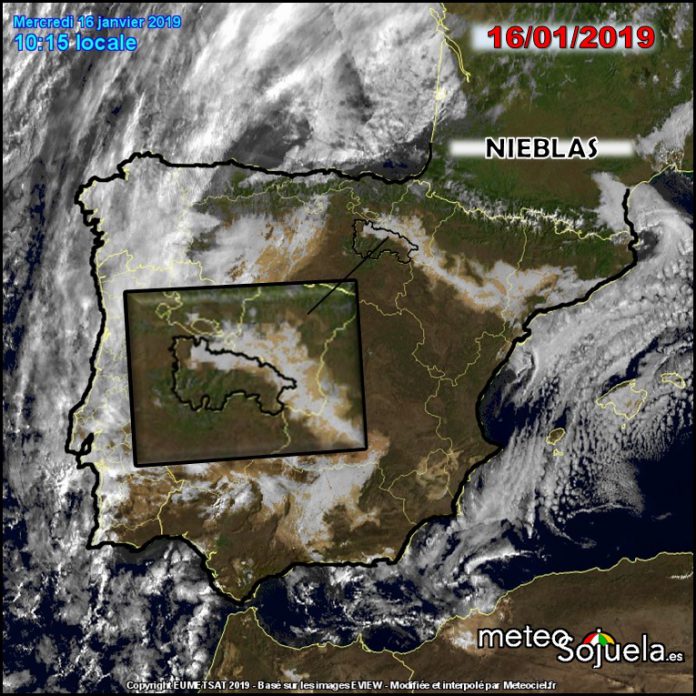 Imágenes satélite nieblas. Meteosojuela La Rioja