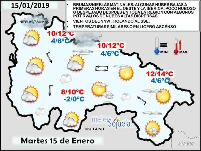 Mapa tiempo La Rioja. Meteosojuela Mapa tiempo La Rioja. Meteosojuela