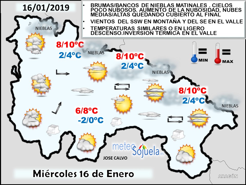 Probabilidad de Nieblas. Meteosojuela La Rioja