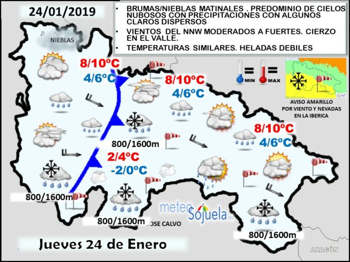 Mapa tiempo La Rioja. Meteosojuela Mapa tiempo La Rioja. Meteosojuela