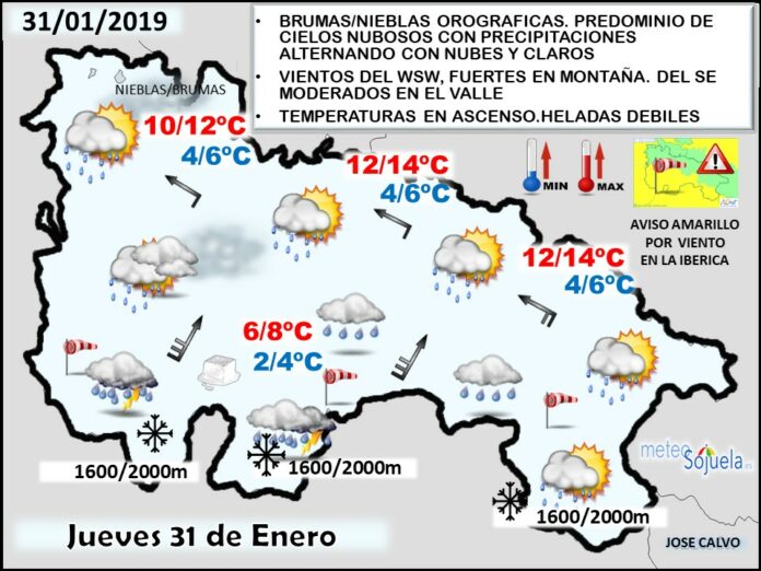 Mapa tiempo La Rioja. Meteosojuela