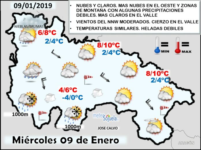 Mapa tiempo La Rioja. Meteosojuela Mapa tiempo La Rioja. Meteosojuela