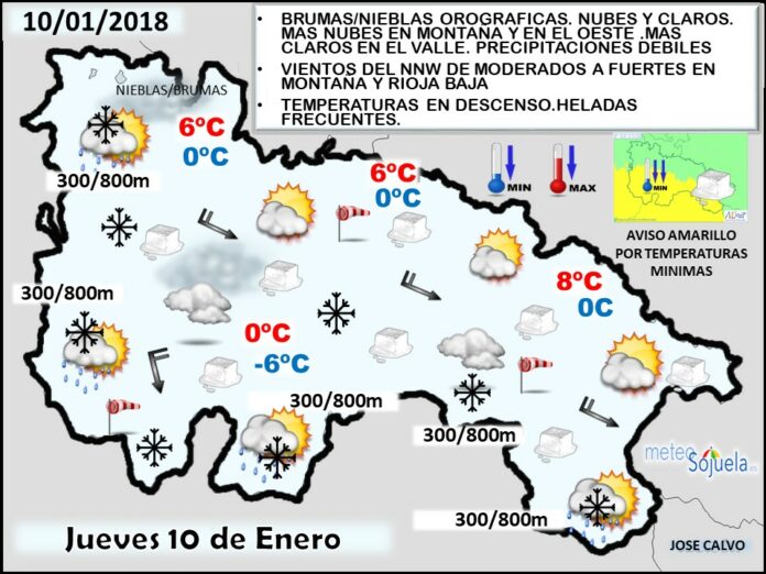 Mapa tiempo La Rioja. Meteosojuela Mapa tiempo La Rioja. Meteosojuela