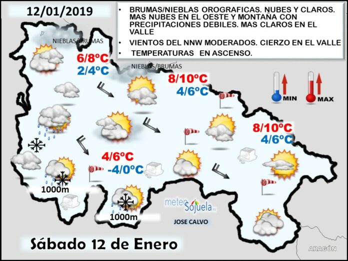 Mapa tiempo La Rioja. Meteosojuela Mapa tiempo La Rioja. Meteosojuela