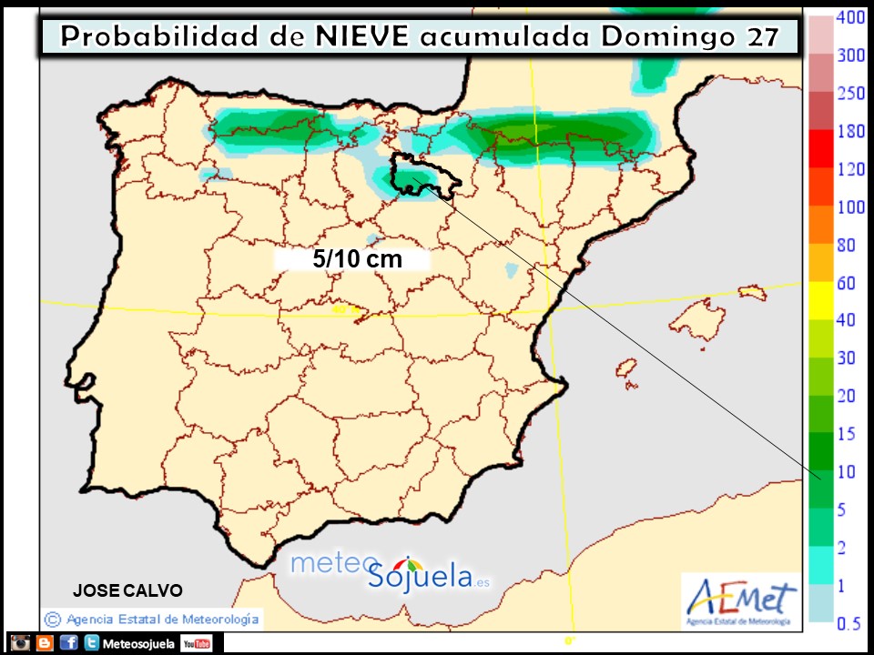 Modelos de Nieve acumulada AEMET. Meteosojuela La Rioja