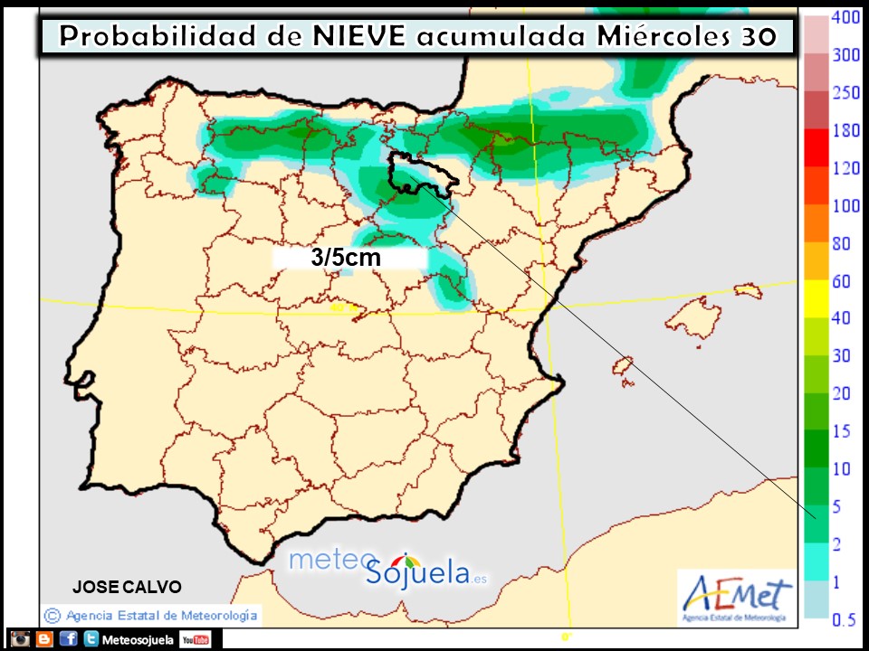 Modelos de Nieve acumulada AEMET. Meteosojuela La Rioja
