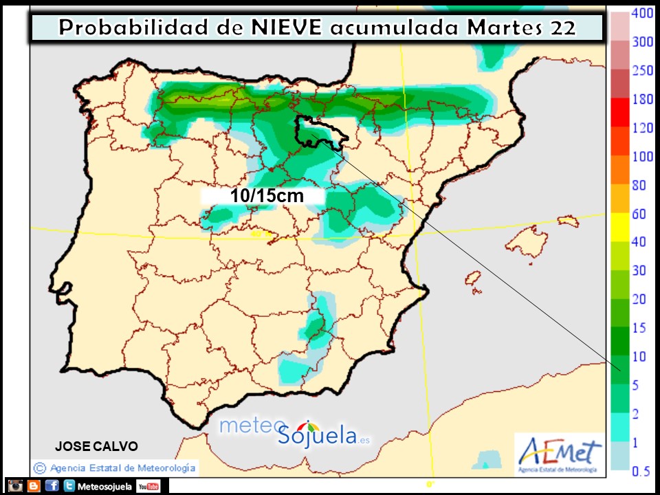 Modelos de Nieve acumulada AEMET. Meteosojuela La Rioja