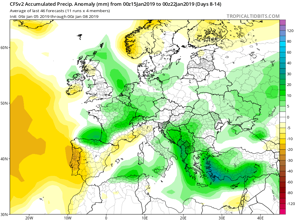 Modelos de precipitación semanales GFS 3S Jose Calvo. Meteosojuela La Rioja.